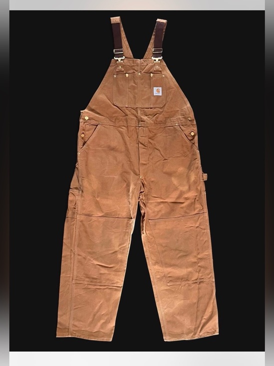 Carhartt Other - Vintage 80’s early 90’s Carhartt double-knee bib overalls in brown canvas 44x30